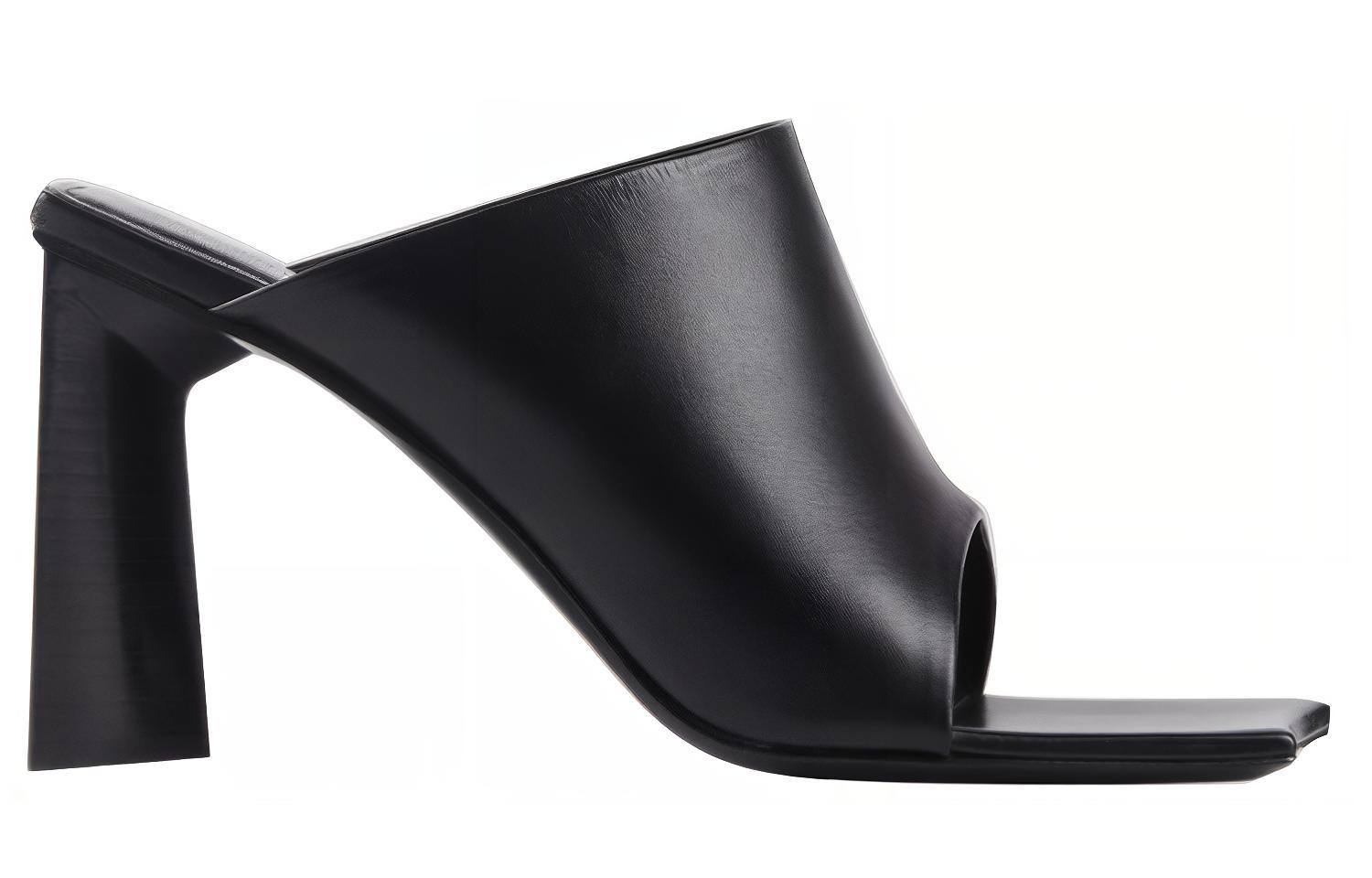 Order (W) Balenciaga Moon Kalfsleer Hoge Sandalen Zwart 615782WA7601000