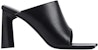 (W) Balenciaga Moon Calfskin Sandal Tumit Tinggi Hitam 615782WA7601000