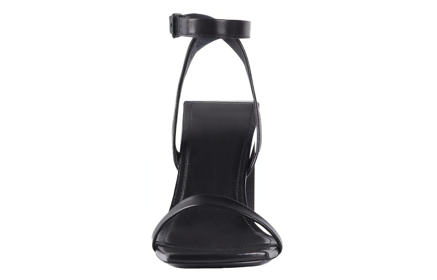 Lookbook (W) Balenciaga Moon Pequeñas Sandalias de Tacón Alto de Cuero Negro con Correas 615766WA7601000
