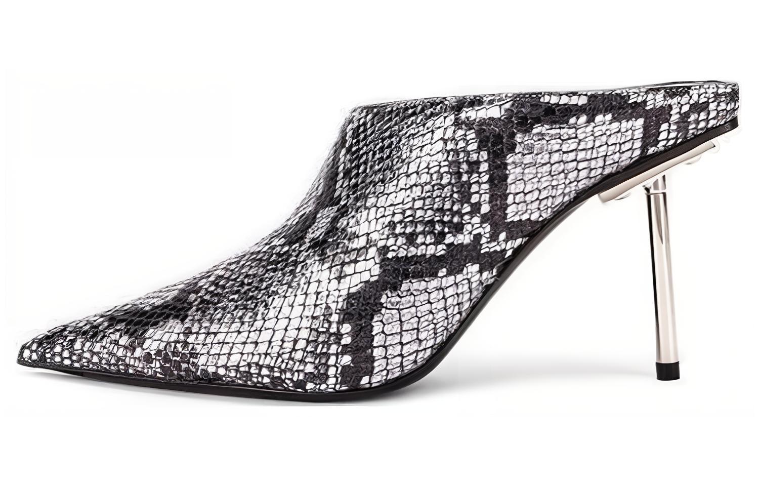 (Women) Balenciaga Mule 'Silver Black' 591124WA9L08100