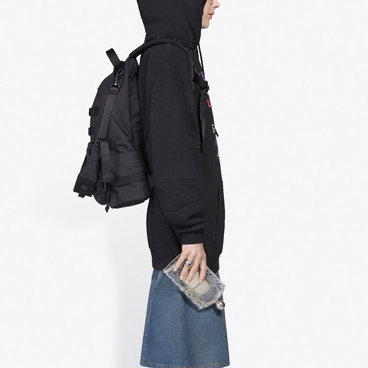 (Women) Balenciaga Multilingual Logo Hoodie Black 578135TJVI62771 圖 6