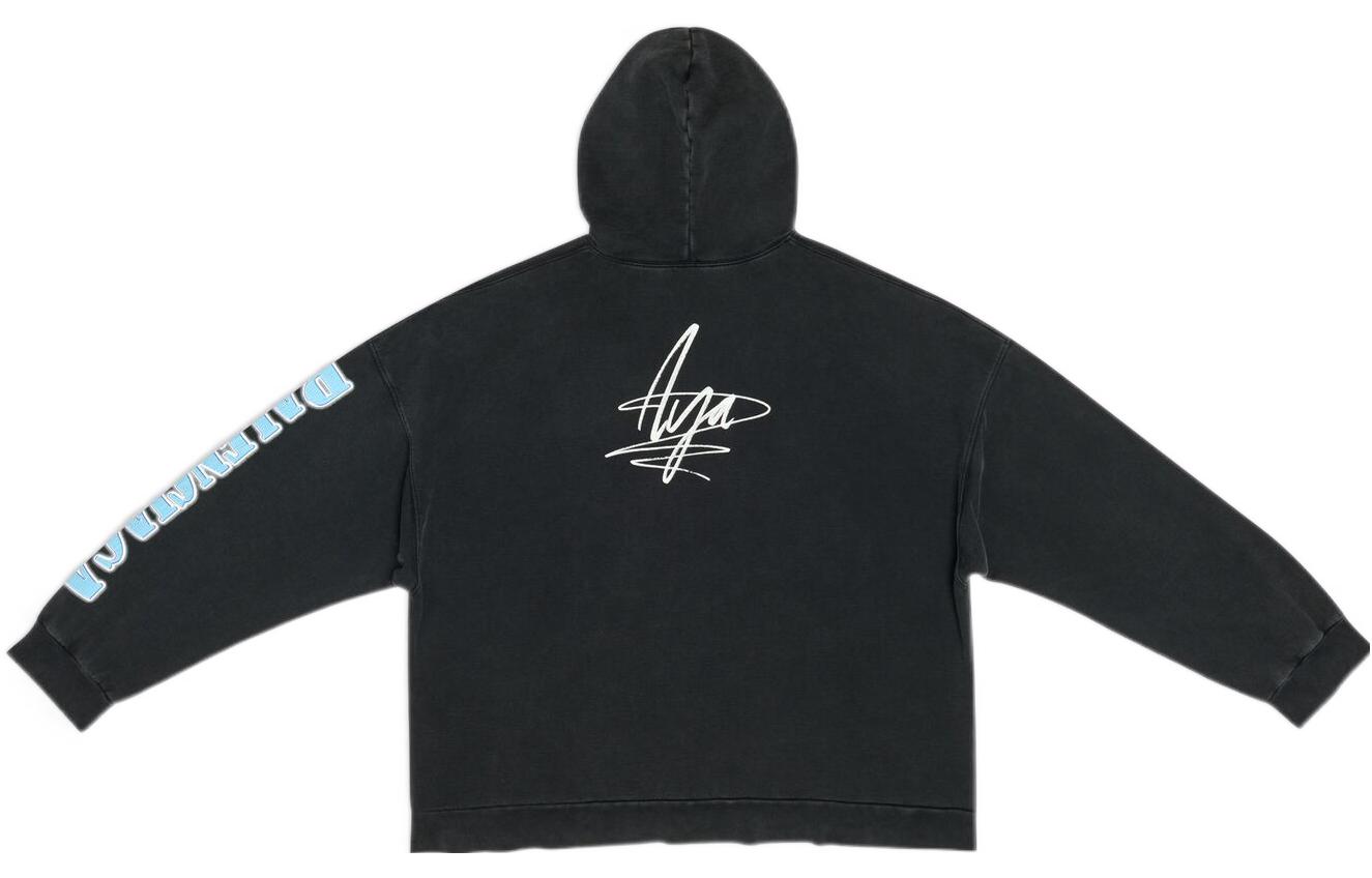 Lookbook (W) Balenciaga Music Aya Nakamura Hoodie Wanita Oversaiz Grafik Hitam 675003TMV851055