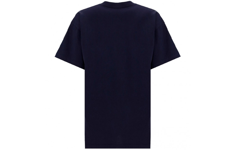 (Women) Balenciaga Navy Blue Logo Patch Cotton Crewneck T-Shirt FW21. 612965TLV614140 圖 3
