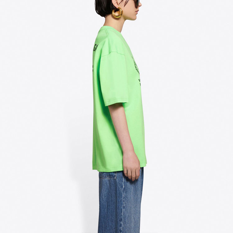 (Women) Balenciaga Neon Green SS21 Vintage Cotton Mid-Fit Tee 612965THV844162 圖 7