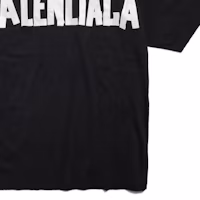 Purchase (W) Balenciaga 新款膠帶標誌印花破壞風T恤 黑色 739784TQVQ81073