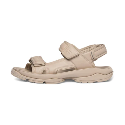 (W) Balenciaga Open Toe Velcro Beach Sandal 'Beige'