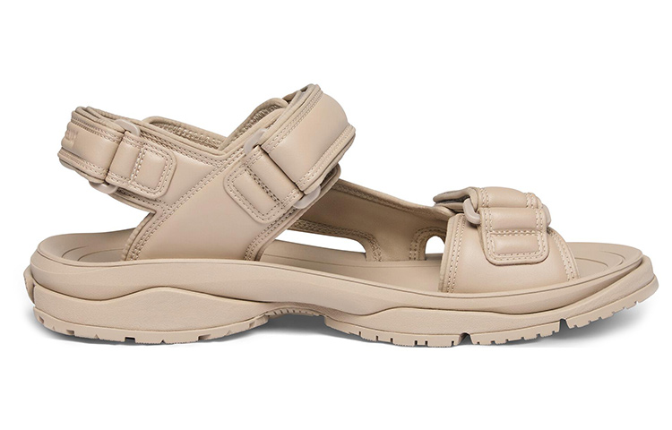 Order (W) Balenciaga Offene Zehen Klettverschluss-Strandsandale ''Beige'' 738612W2CDA2000