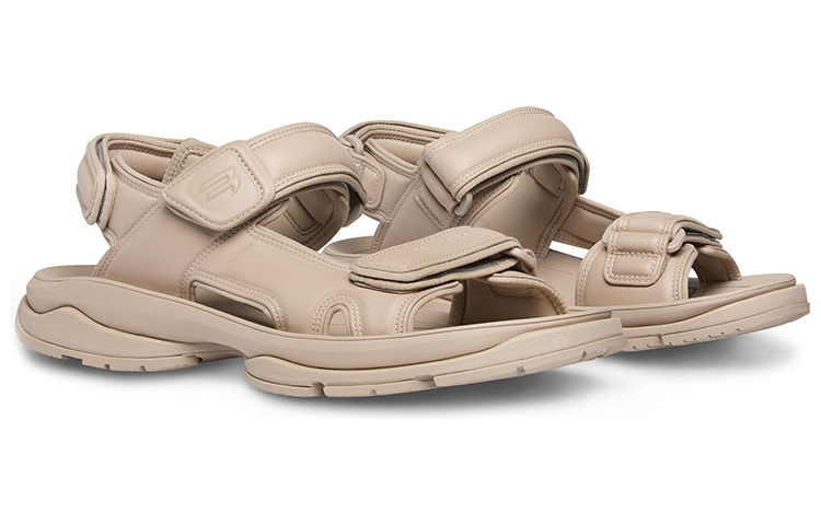 Lookbook (W) Balenciaga Offene Zehen Klettverschluss-Strandsandale ''Beige'' 738612W2CDA2000