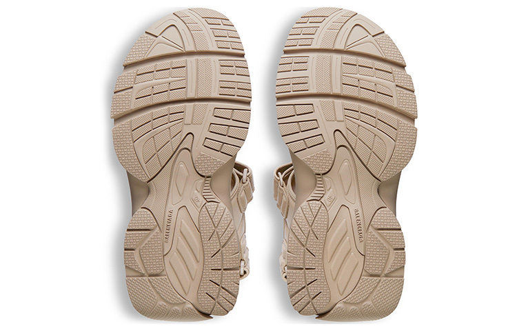 Sizing (W) Balenciaga Offene Zehen Klettverschluss-Strandsandale ''Beige'' 738612W2CDA2000