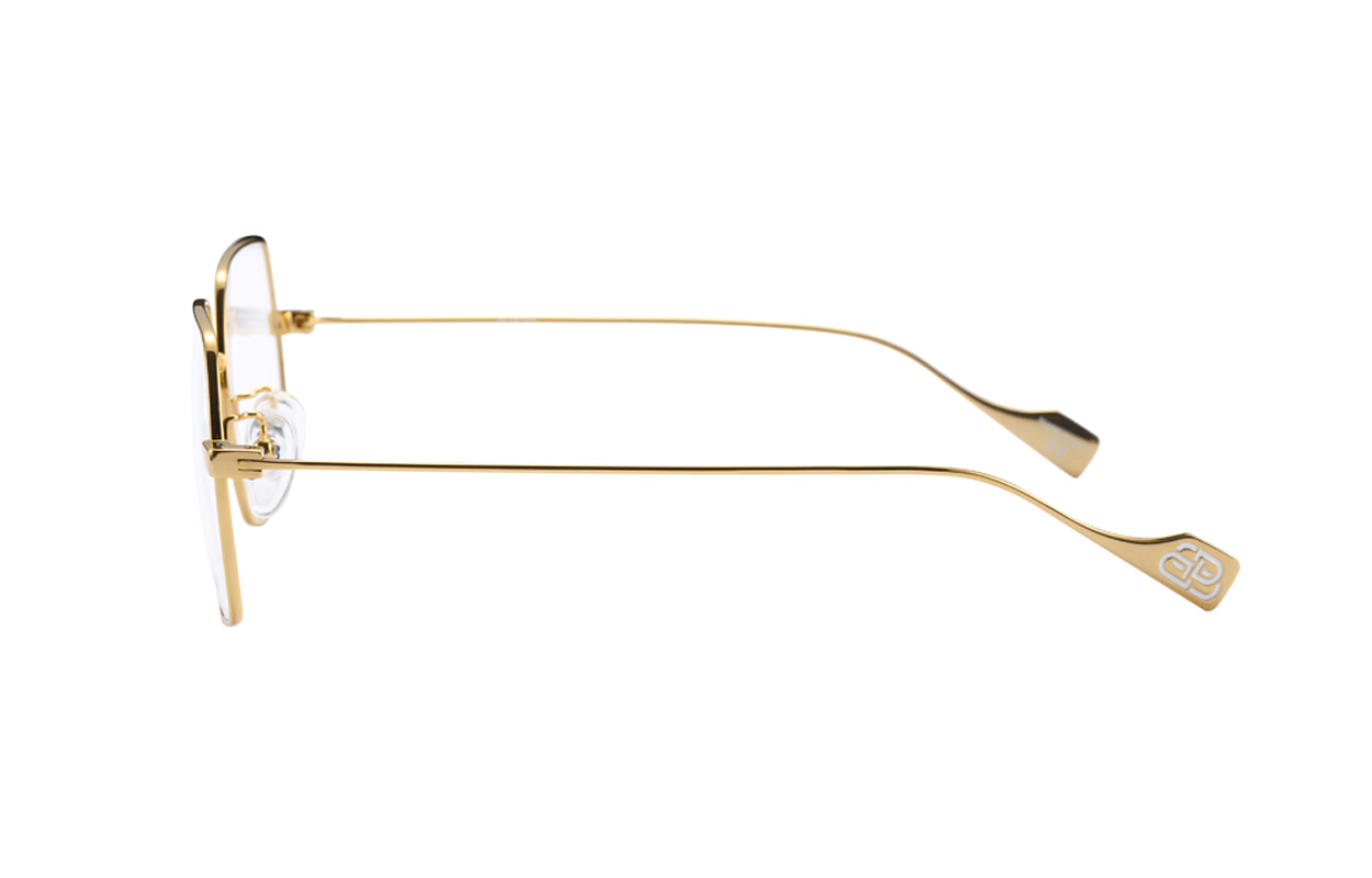 (Women) Balenciaga Optical Glasses Gold Frame Clear Lens Unisex Eyewear BB0090O-003 54 圖 5