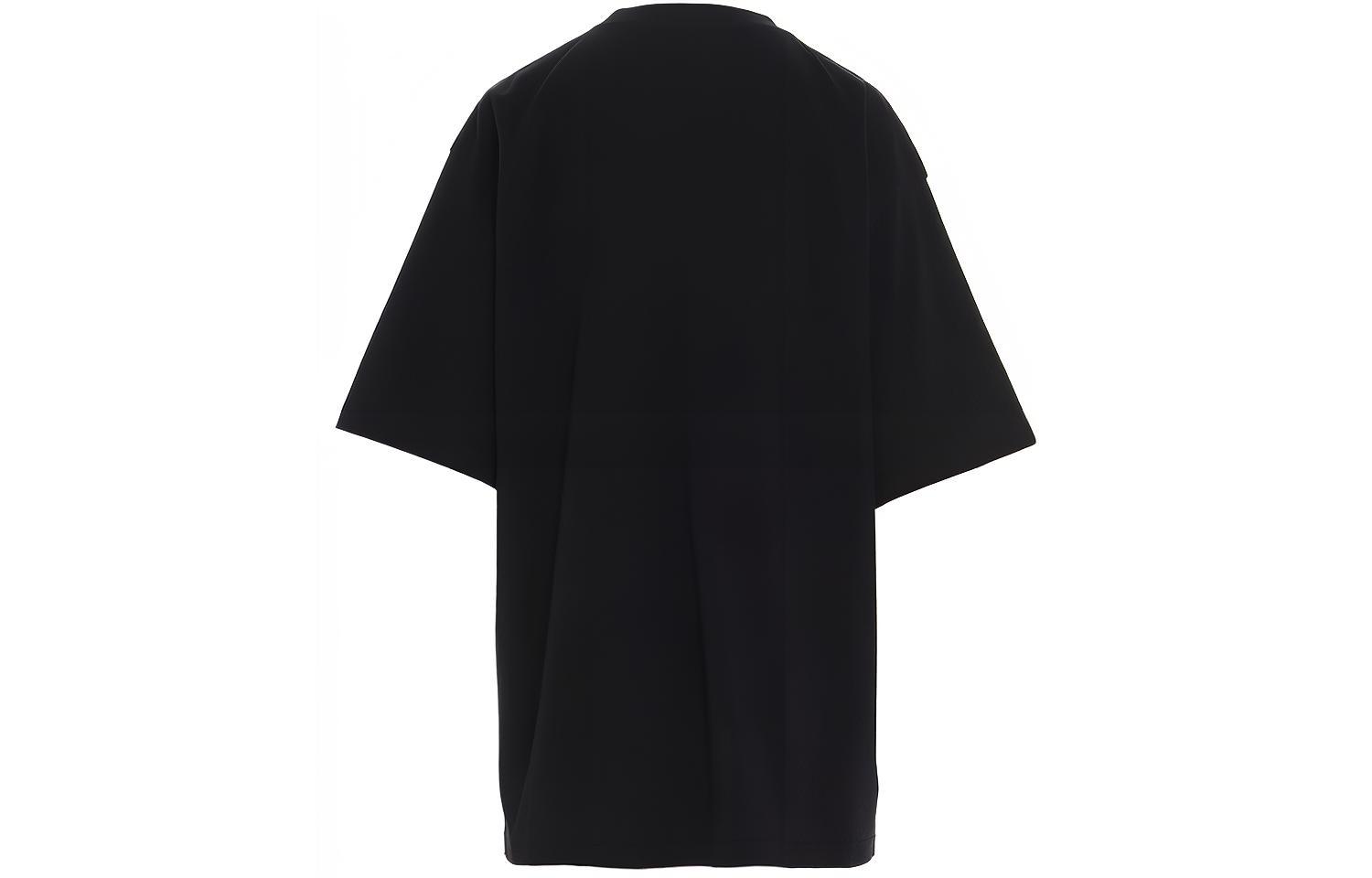 (Women) Balenciaga Oversized Black Print Crewneck T-Shirt 620941TIVD51000 圖 3