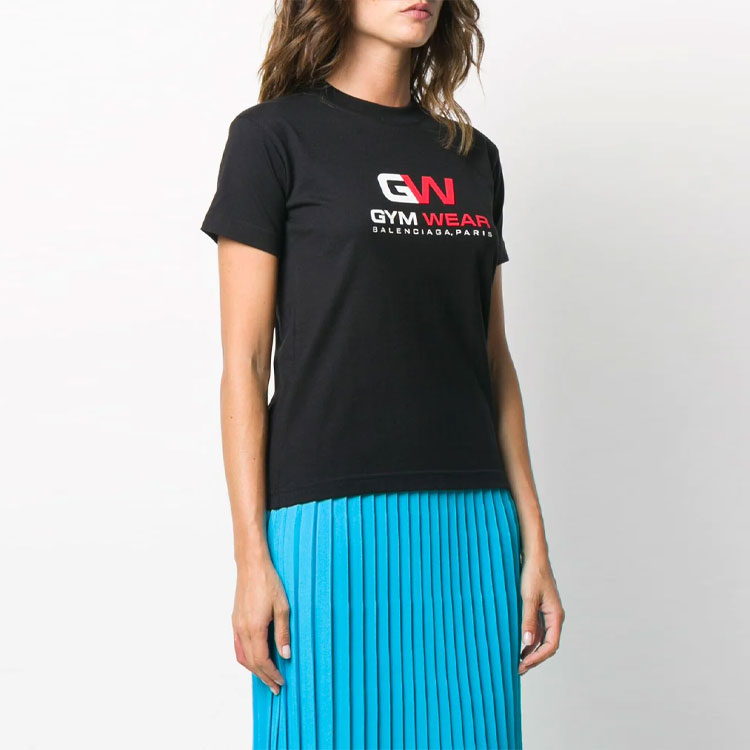 (Women) Balenciaga Oversized Black Print Crewneck T-Shirt 620941TIVD51000 圖 5
