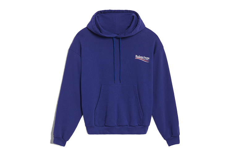 (Women) Balenciaga Oversized Cotton Hoodie Blue 578135TIV531195 圖 2