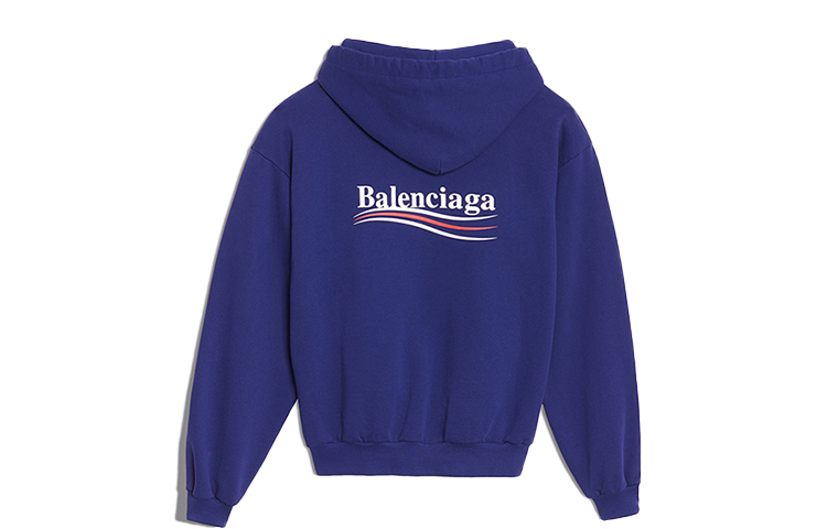 (Women) Balenciaga Oversized Cotton Hoodie Blue 578135TIV531195 圖 3