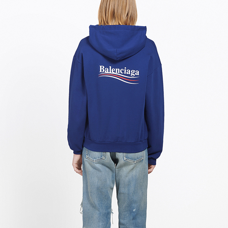 (Women) Balenciaga Oversized Cotton Hoodie Blue 578135TIV531195 圖 5