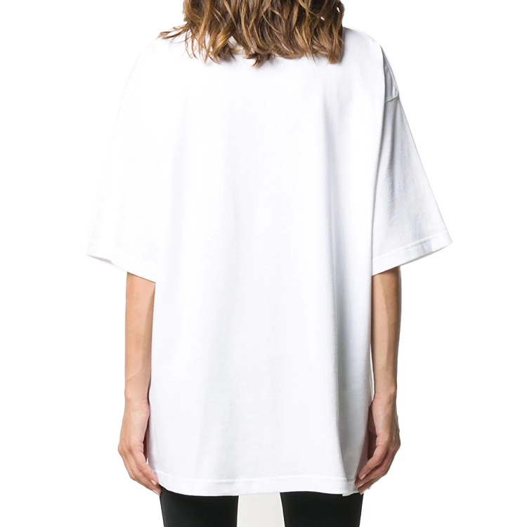 (Women) Balenciaga Oversized Logo Print White Crewneck T-Shirt 620941TIVD59000 圖 5