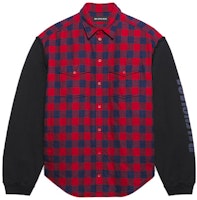 (W) Camisa Manga Larga Oversized de Cuadros Patchwork Roja Balenciaga FW21. 658936TBM238521 Order (W) Camisa Manga Larga Oversized de Cuadros Patchwork Roja Balenciaga FW21. 658936TBM238521