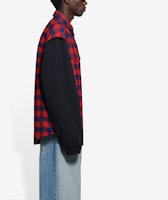 (W) Camisa Manga Larga Oversized de Cuadros Patchwork Roja Balenciaga FW21. 658936TBM238521 Details for (W) Camisa Manga Larga Oversized de Cuadros Patchwork Roja Balenciaga FW21. 658936TBM238521