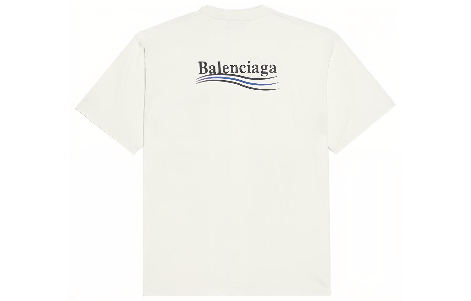 (Women) Balenciaga Oversized White T-Shirt with Embroidery Logo Design. 641655TKVJ19084 圖 3