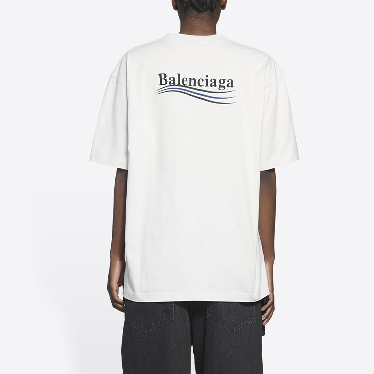 (Women) Balenciaga Oversized White T-Shirt with Embroidery Logo Design. 641655TKVJ19084 圖 6