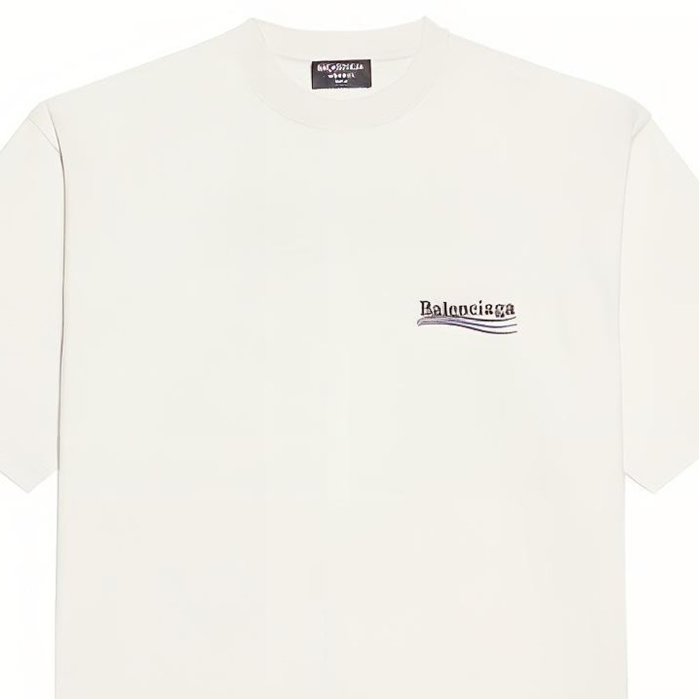 (Women) Balenciaga Oversized White T-Shirt with Embroidery Logo Design. 641655TKVJ19084 圖 8