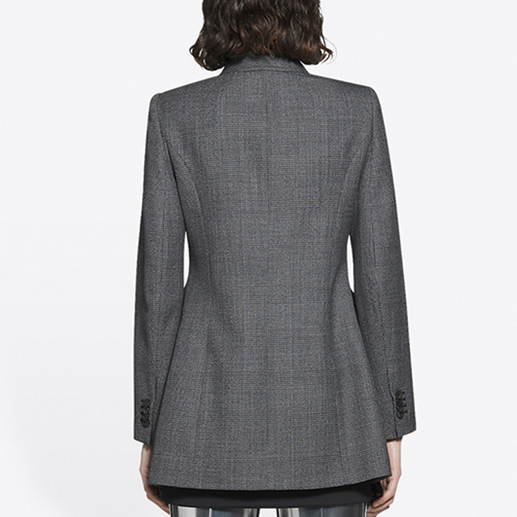 Sizing (W) 巴黎世家灰色宽松羊毛西装外套 571279TGT141269