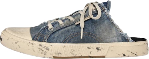 (Women) Balenciaga Paris Distressed Denim Mule 'Blue' 693952W3RCL4090 (Women) Balenciaga Paris Distressed Denim Mule 'Blue' 693952W3RCL4090