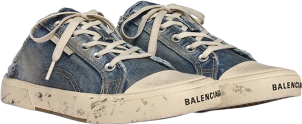 (W) Balenciaga Paris Mule Denim Usang 'Biru' 693952W3RCL4090 Lookbook (W) Balenciaga Paris Mule Denim Usang 'Biru' 693952W3RCL4090