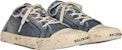(W) Balenciaga Paris Mule Denim Usang 'Biru' 693952W3RCL4090