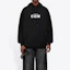 Shop (Women) Balenciaga Paris Crew Logo Hoodie Women in Black 578135TIV751070