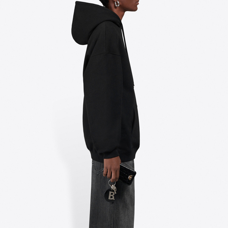 Purchase (Women) Balenciaga Paris Crew Logo Hoodie Women in Black 578135TIV751070