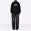 Sizing (Women) Balenciaga Paris Crew Logo Hoodie Women in Black 578135TIV751070
