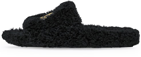 (Women) Balenciaga Paris Furry Slide 'Black' 654261W2DO31080 (Women) Balenciaga Paris Furry Slide 'Black' 654261W2DO31080