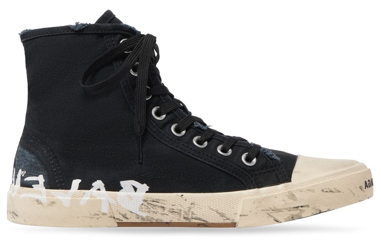Order (W) Balenciaga Paris Graffiti Hoge Sneaker ''Zwart Wit'' 688756W3RR41099