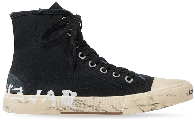 (W) Balenciaga Paris Graffiti Hoge Sneaker ''Zwart Wit'' 688756W3RR41099 Order (W) Balenciaga Paris Graffiti Hoge Sneaker ''Zwart Wit'' 688756W3RR41099