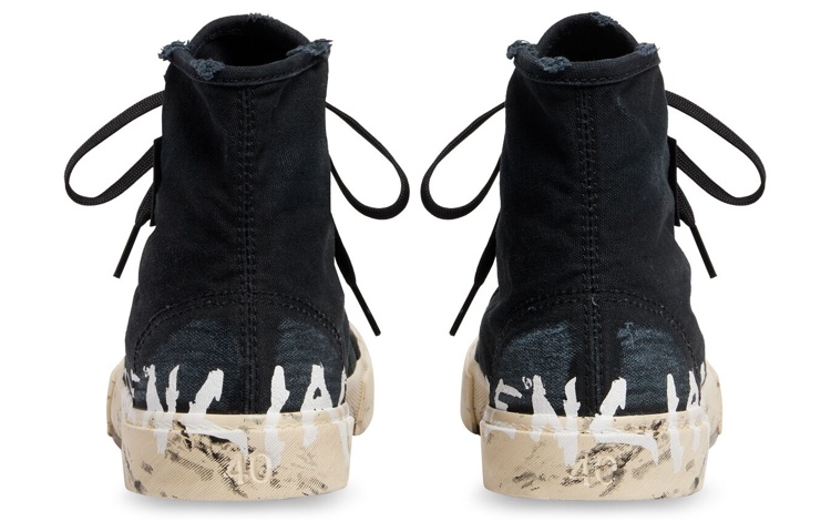 Details for (W) Balenciaga Paris Graffiti Hoge Sneaker ''Zwart Wit'' 688756W3RR41099