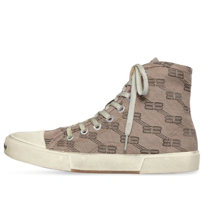 (Women) Balenciaga Paris High 'BB Monogram - Dark Mink Grey'