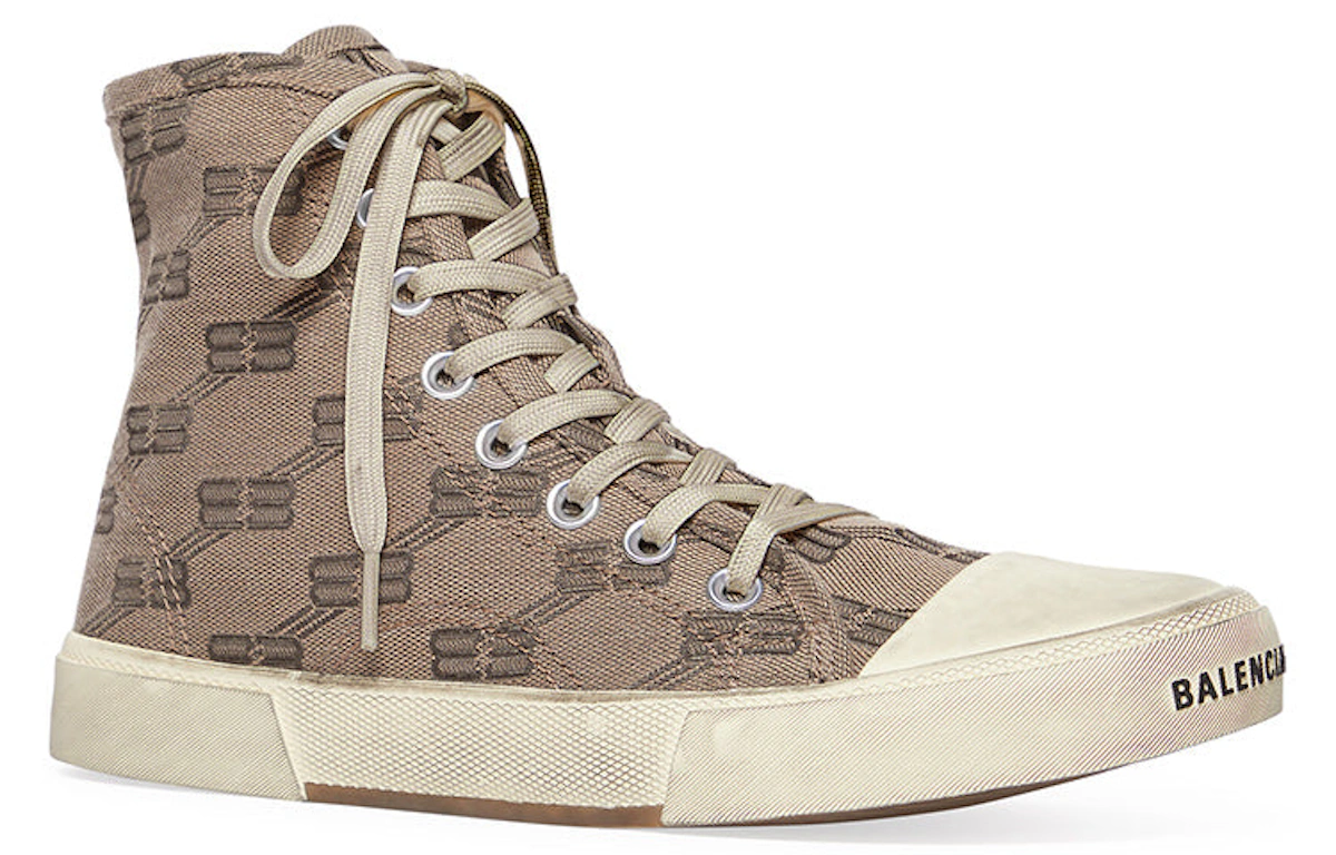 (Women) Balenciaga Paris High 'BB Monogram - Dark Mink Grey'