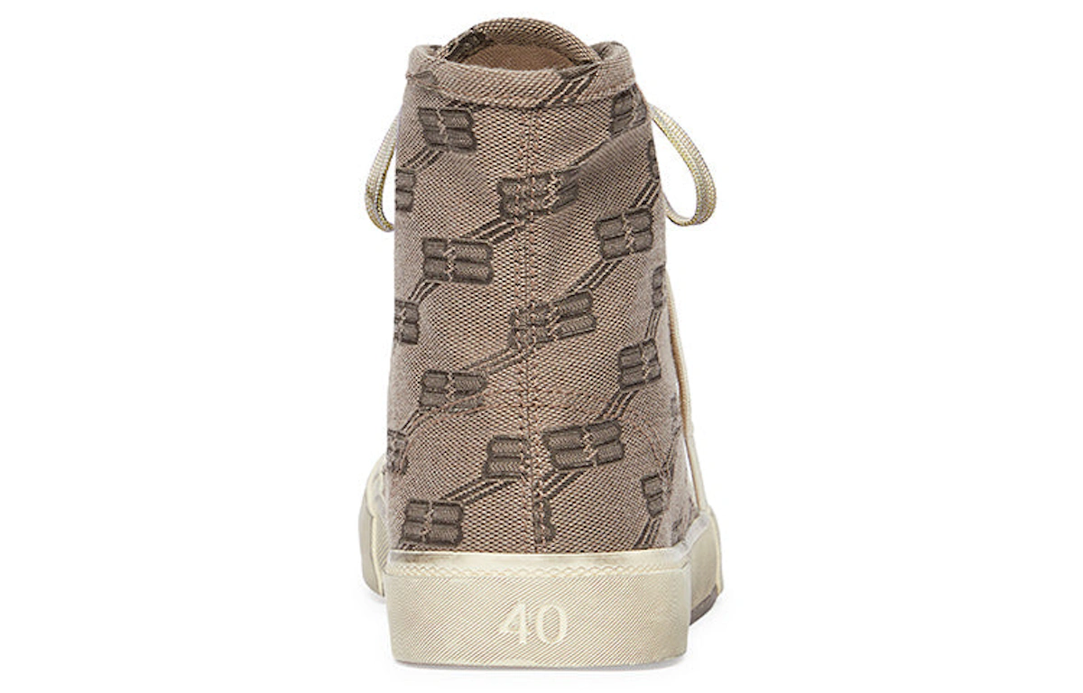 (Women) Balenciaga Paris High 'BB Monogram - Dark Mink Grey'