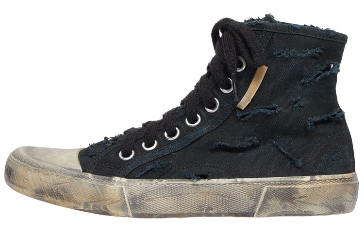 (Women) Balenciaga Paris High 'Destroyed - Black'  726175-W3RCD-1010
