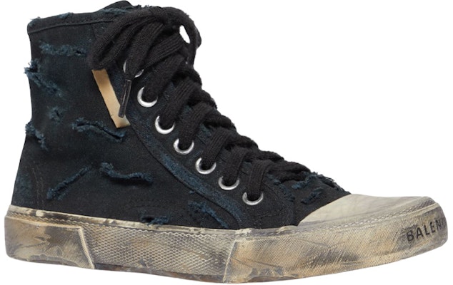 (Women) Balenciaga Paris High 'Destroyed - Black' 726175-W3RCD-1010 Order (Women) Balenciaga Paris High 'Destroyed - Black' 726175-W3RCD-1010