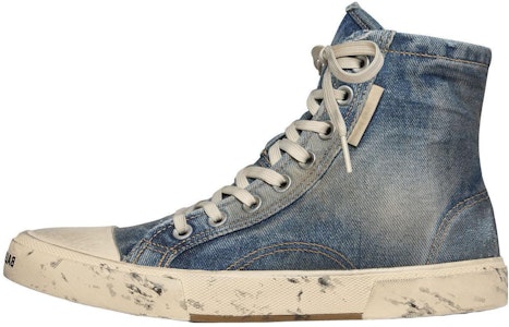 (W) Balenciaga Paris High 'Destroyed - Denim' Lelaki Kasut Tinggi Label Gaya 688756-W3RCL-4090 Buy (W) Balenciaga Paris High 'Destroyed - Denim' Lelaki Kasut Tinggi Label Gaya 688756-W3RCL-4090