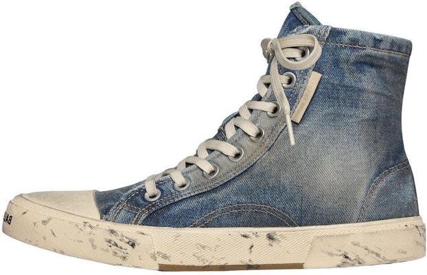 (W) Balenciaga Paris High 'Destroyed - Denim' Lelaki Kasut Tinggi Label Gaya 688756-W3RCL-4090 Buy (W) Balenciaga Paris High 'Destroyed - Denim' Lelaki Kasut Tinggi Label Gaya 688756-W3RCL-4090