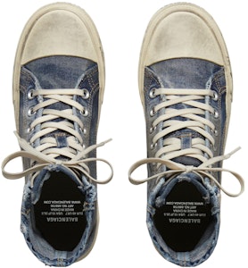 (W) Balenciaga Paris High 'Destroyed - Denim' Lelaki Kasut Tinggi Label Gaya 688756-W3RCL-4090 Purchase (W) Balenciaga Paris High 'Destroyed - Denim' Lelaki Kasut Tinggi Label Gaya 688756-W3RCL-4090