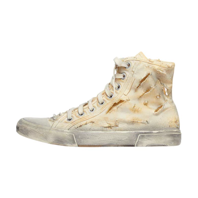 (W) Balenciaga Paris High 'Destroyed - White'