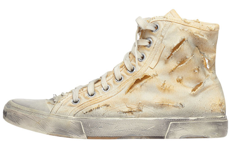 (Women) Balenciaga Paris High 'Destroyed - White'  726175-W3RCD-9010