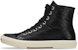 (W) Balenciaga Paris High Top Sneakers 'Kulit Hitam dan Getah Putih' 688756W3RCA1090