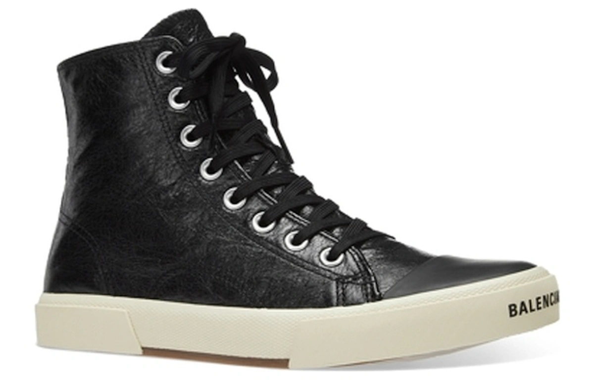 (Women) Balenciaga Paris High 'Black Arena Lambskin'