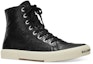 Lookbook (W) Balenciaga Paris High Top Sneakers 'Kulit Hitam dan Getah Putih' 688756W3RCA1090