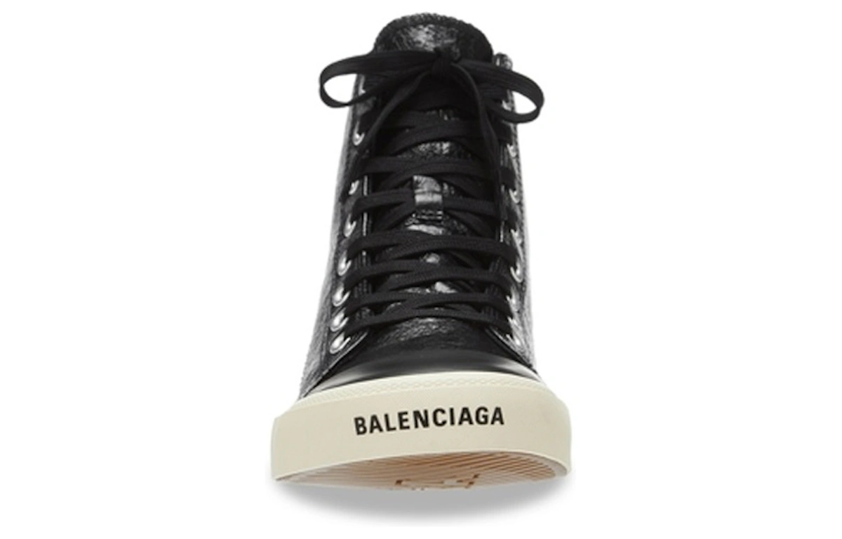 (Women) Balenciaga Paris High 'Black Arena Lambskin'
